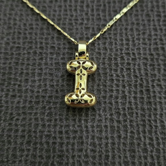 Gemelli👭 Puffy Pave Cubic Zirconia💎 Letter "I" Initial Pendant Necklace - NWT - Picture 15 of 16